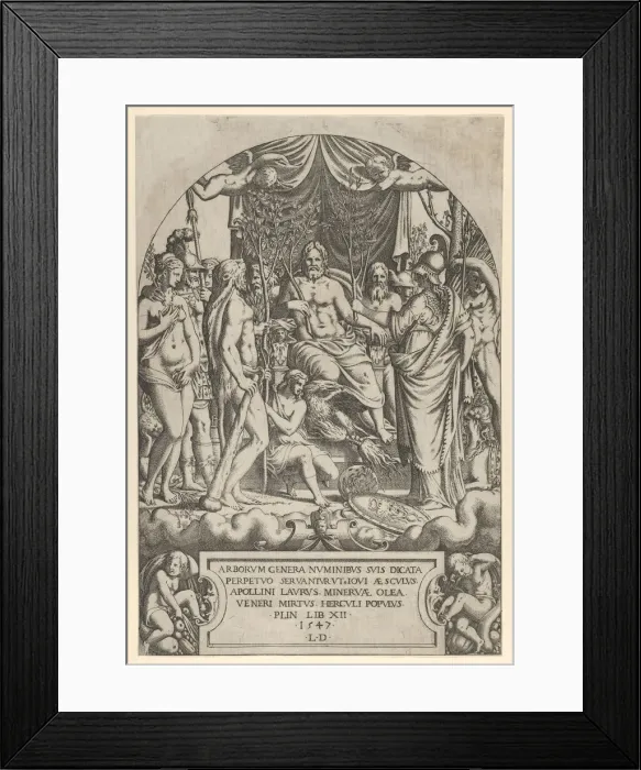Framed Print : Jupiter on his Throne, 1547. Creator: Leon Davent