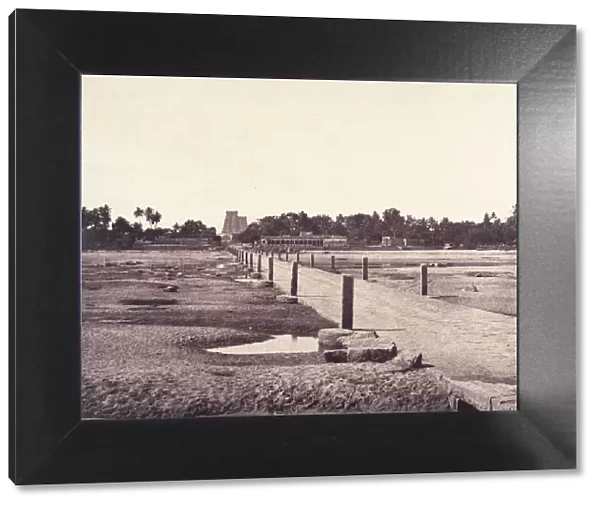 The Causeway Across the Vaigai River, January-March 1858. Creator: Captain Linnaeus Tripe
