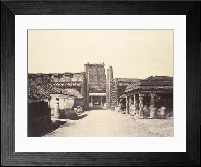 Framed Print : Madura: The Roya Gopuram from the East, January-March 1858. Creator: Captain Linnaeus Tripe Framed Print : Madura: The Roya Gopuram from the East, January-March 1858. Creator: Captain Linnaeus Tripe