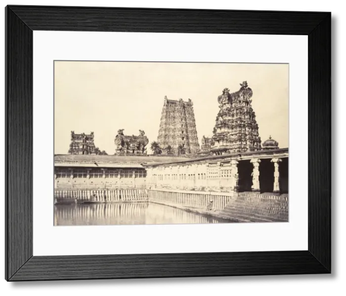 Framed Print : View of the Sacred Tank in the Great Pagoda, January-March 1858. Creator: Captain Linnaeus Tripe Framed Print : View of the Sacred Tank in the Great Pagoda, January-March 1858. Creator: Captain Linnaeus Tripe
