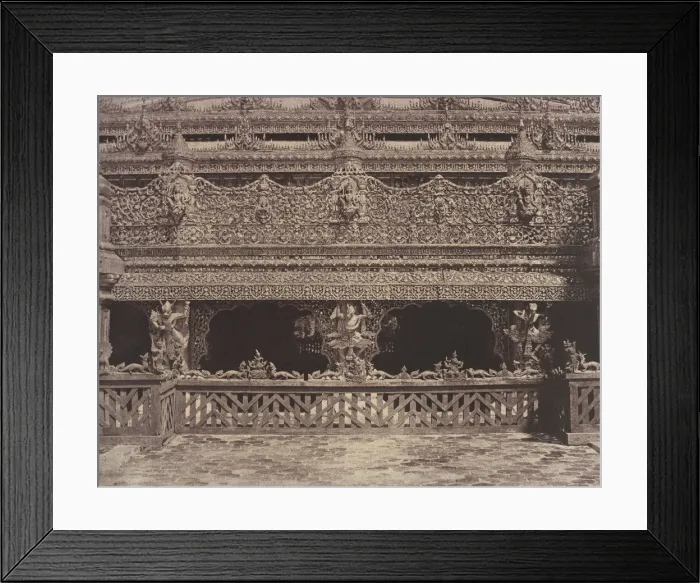 Framed Print : Amerapoora: Part of Balcony on the South Side of Maha-oung-meeay-liy-mhan Kyoung, 1855. Creator: Captain Linnaeus Tripe Framed Print : Amerapoora: Part of Balcony on the South Side of Maha-oung-meeay-liy-mhan Kyoung, 1855. Creator: Captain Linnaeus Tripe