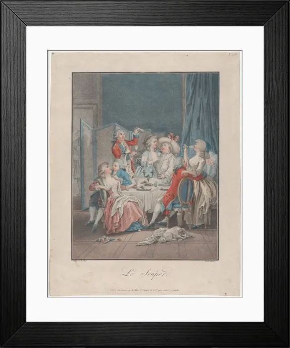 Framed Print : The Supper, 1787-93. Creator: Louis Marin Bonnet Framed Print : The Supper, 1787-93. Creator: Louis Marin Bonnet