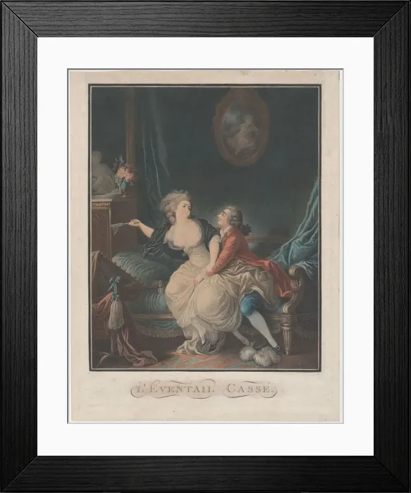 Framed Print : The Broken Fan, 1787-93. Creator: Louis Marin Bonnet Framed Print : The Broken Fan, 1787-93. Creator: Louis Marin Bonnet