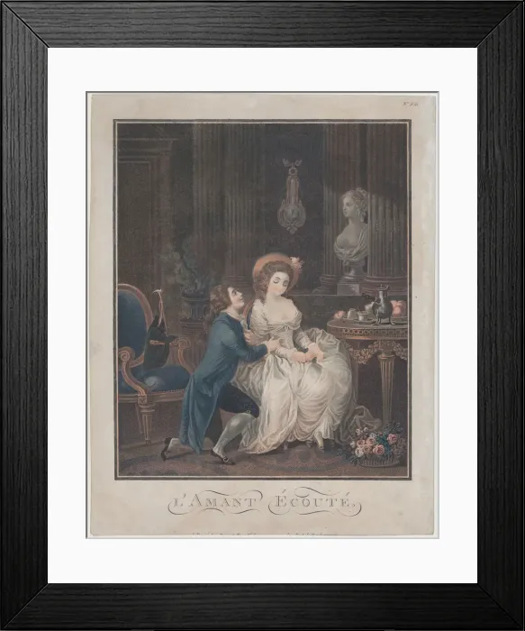 Framed Print : The Lover Heard, ca. 1785. Creator: Louis Marin Bonnet Framed Print : The Lover Heard, ca. 1785. Creator: Louis Marin Bonnet