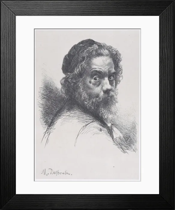 Framed Print : Portrait of the artist, 1894. Creator: Marcellin-Gilbert Desboutin Framed Print : Portrait of the artist, 1894. Creator: Marcellin-Gilbert Desboutin