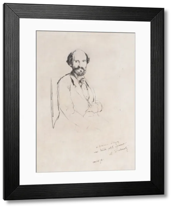 Framed Print : Portrait of Charles Hayem, 1876. Creator: Marcellin-Gilbert Desboutin Framed Print : Portrait of Charles Hayem, 1876. Creator: Marcellin-Gilbert Desboutin