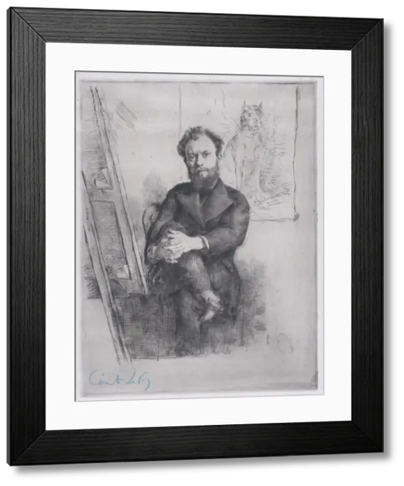 Framed Print : Portrait of Comte Lepic, 1876. Creator: Marcellin-Gilbert Desboutin Framed Print : Portrait of Comte Lepic, 1876. Creator: Marcellin-Gilbert Desboutin