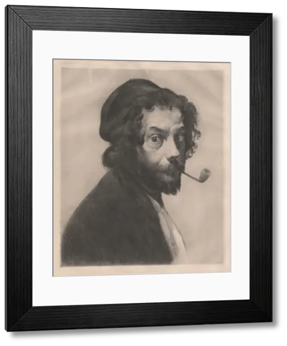 Framed Print : L Homme ala pipe, 1879. Creator: Marcellin-Gilbert Desboutin Framed Print : L Homme ala pipe, 1879. Creator: Marcellin-Gilbert Desboutin
