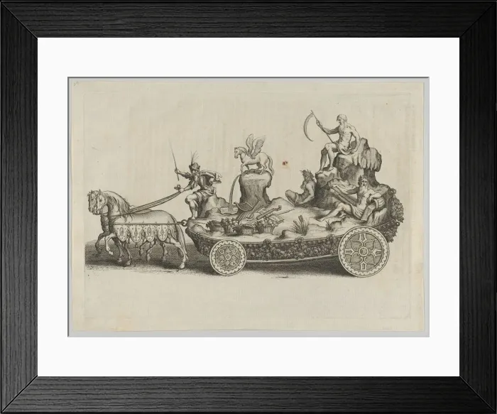 Framed Print : Design for a float, from Eloges et discours sur la triomphante reception du Roy en sa vil... 1629. Creator: Melchior Tavernier Framed Print : Design for a float, from Eloges et discours sur la triomphante reception du Roy en sa vil... 1629. Creator: Melchior Tavernier