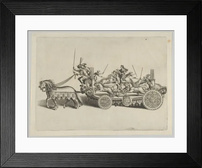 Framed Print : Design for a float, from Eloges et discours sur la triomphante reception du Roy en sa vil... 1629. Creator: Melchior Tavernier Framed Print : Design for a float, from Eloges et discours sur la triomphante reception du Roy en sa vil... 1629. Creator: Melchior Tavernier