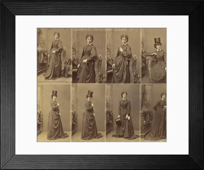 Framed Print : [Advertisement for Saronys Photographic Studies], 1880s. Creator: Napoleon Sarony