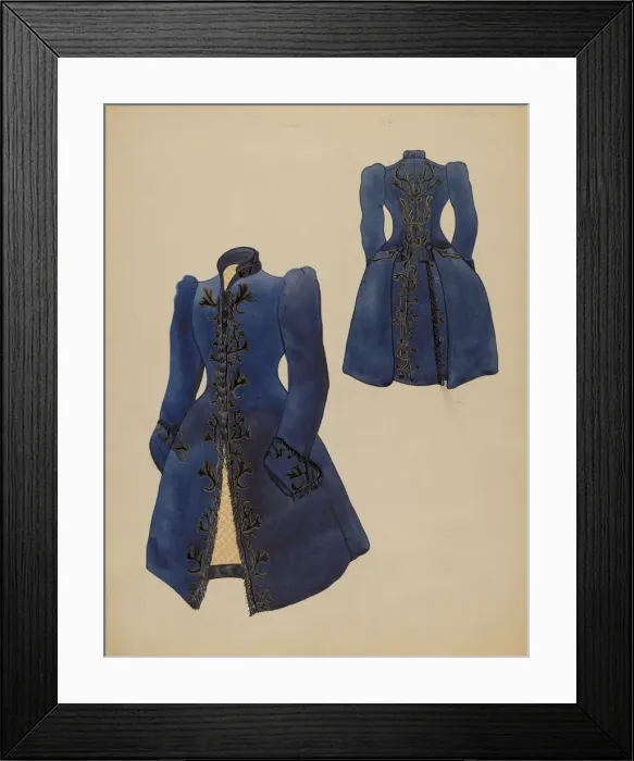 Framed Print : Womans Coat, 1935 / 1942. Creator: Charles Criswell Framed Print : Womans Coat, 1935 / 1942. Creator: Charles Criswell