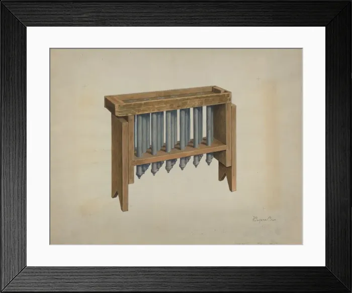 Framed Print : Candle Mold, c. 1939. Creator: Eugene Croe Framed Print : Candle Mold, c. 1939. Creator: Eugene Croe
