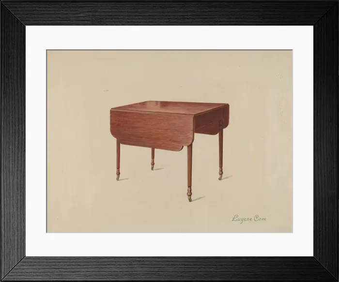 Framed Print : General Cass Table, c. 1936. Creator: Eugene Croe Framed Print : General Cass Table, c. 1936. Creator: Eugene Croe