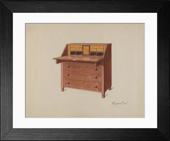 Framed Print : Desk, c. 1936. Creator: Eugene Croe Framed Print : Desk, c. 1936. Creator: Eugene Croe