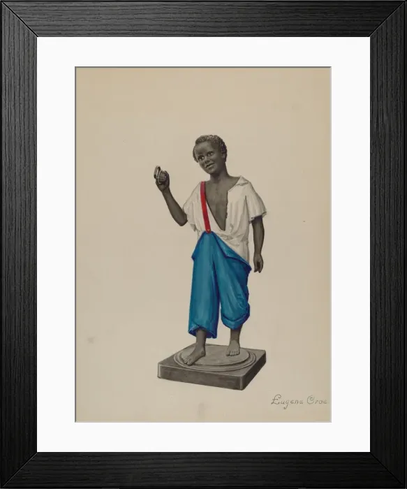 Framed Print : Cast Iron Hitching Post, c. 1936. Creator: Eugene Croe Framed Print : Cast Iron Hitching Post, c. 1936. Creator: Eugene Croe