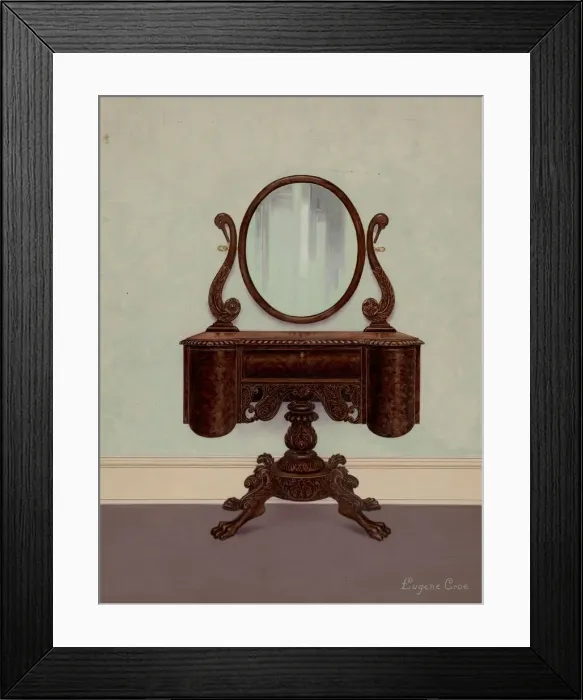 Framed Print : Dressing Table, c. 1936. Creator: Eugene Croe Framed Print : Dressing Table, c. 1936. Creator: Eugene Croe