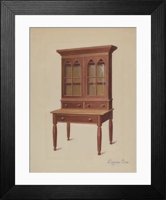 Framed Print : Secretary Desk, c. 1936. Creator: Eugene Croe Framed Print : Secretary Desk, c. 1936. Creator: Eugene Croe