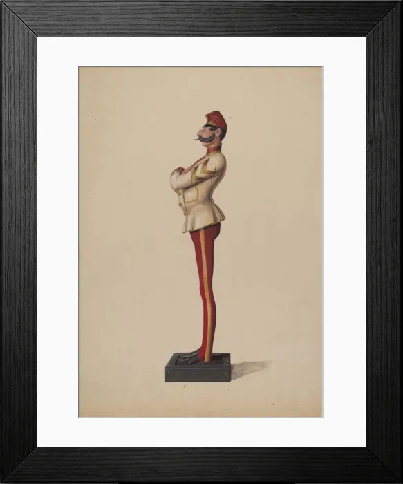 Framed Print : Cigar Store Figure, c. 1937. Creator: Eugene Croe Framed Print : Cigar Store Figure, c. 1937. Creator: Eugene Croe