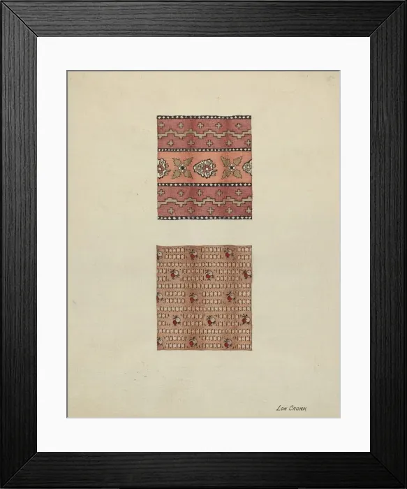 Framed Print : Printed Cotton, 1935 / 1942. Creator: Lon Cronk Framed Print : Printed Cotton, 1935 / 1942. Creator: Lon Cronk