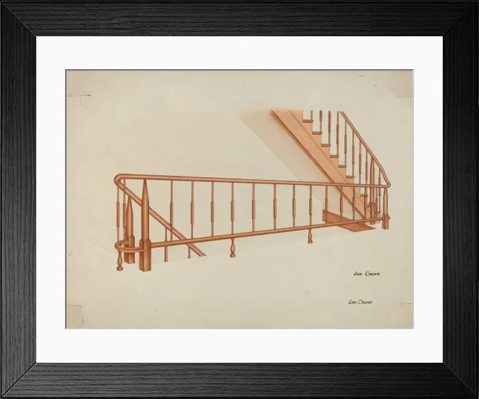 Framed Print : Shaker Stairway, c. 1941. Creator: Lon Cronk Framed Print : Shaker Stairway, c. 1941. Creator: Lon Cronk