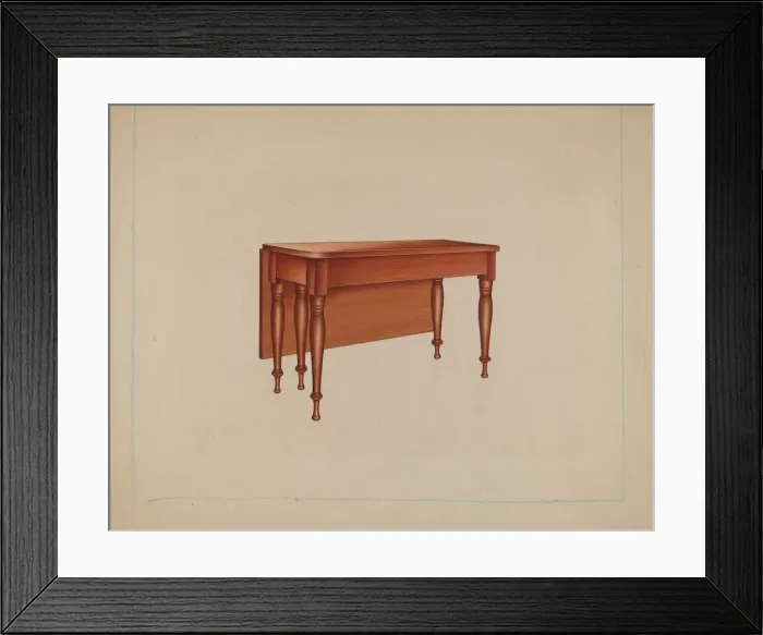 Framed Print : Dining Table, c. 1939. Creator: Lon Cronk Framed Print : Dining Table, c. 1939. Creator: Lon Cronk