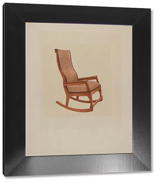 Shaker Rocking Chair, c. 1938. Creator: Lon Cronk