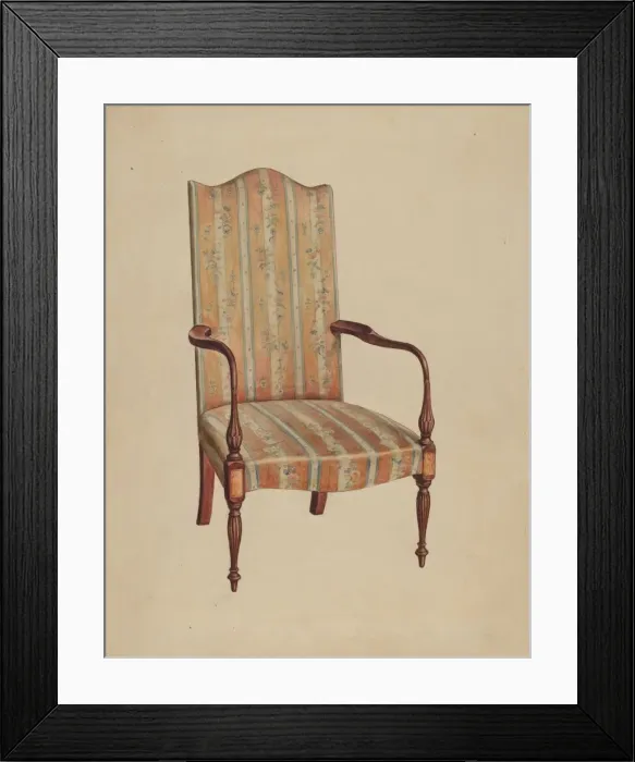 Framed Print : Armchair, 1936. Creator: Elizabeth Curtis Framed Print : Armchair, 1936. Creator: Elizabeth Curtis