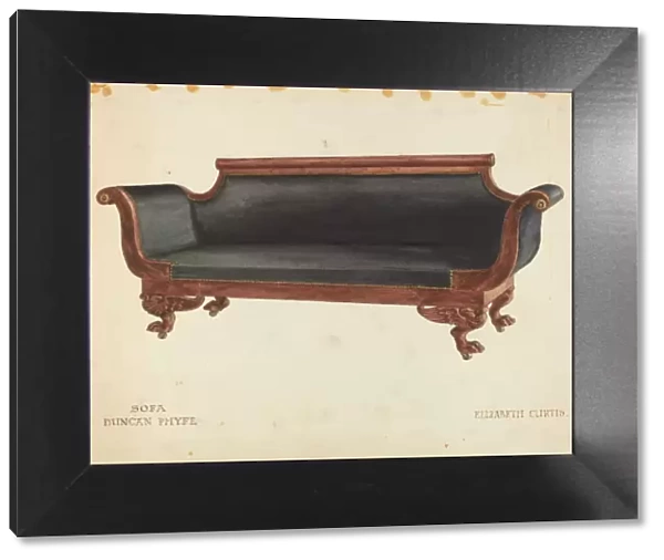 Sofa, c. 1940. Creator: Elizabeth Curtis