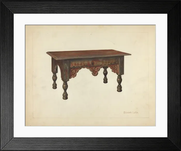 Framed Print : Bench, c. 1953. Creator: Elizabeth Curtis Framed Print : Bench, c. 1953. Creator: Elizabeth Curtis