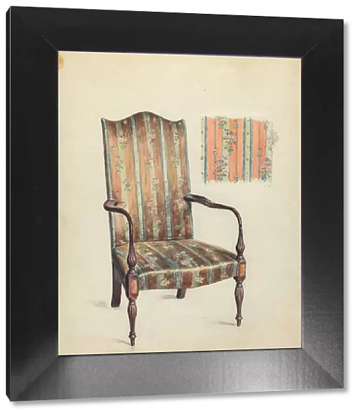 Hepplewhite Arm Chair, 1936. Creator: Elizabeth Curtis