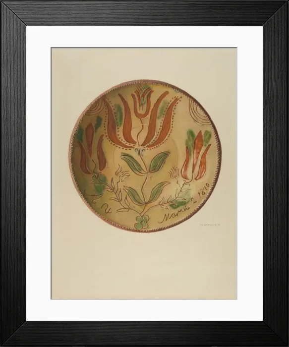 Framed Print : Pa. German Plate, 1935 / 1942. Creator: Austin L. Davison Framed Print : Pa. German Plate, 1935 / 1942. Creator: Austin L. Davison
