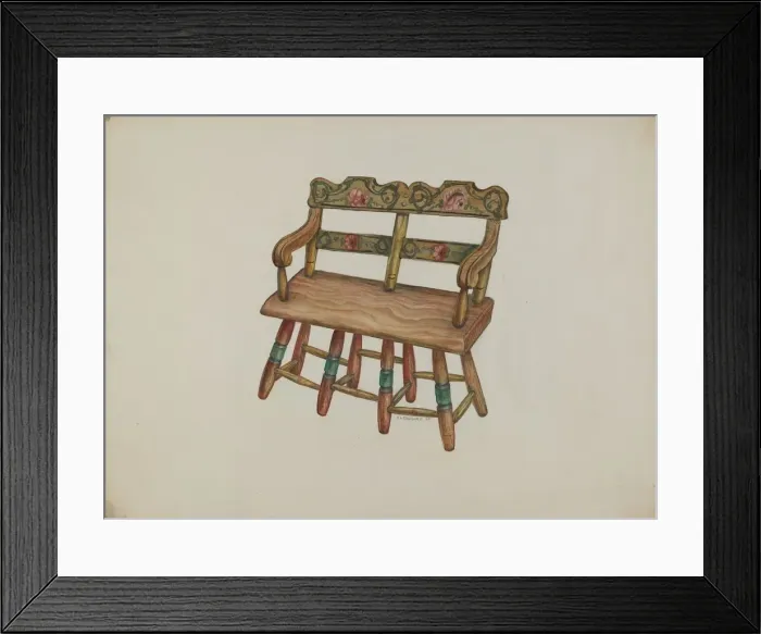 Framed Print : Doll Settee, c. 1938. Creator: Austin L. Davison Framed Print : Doll Settee, c. 1938. Creator: Austin L. Davison