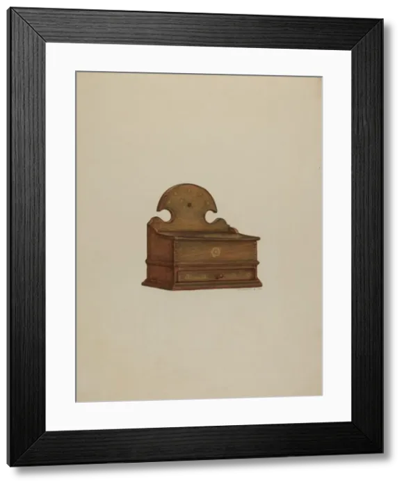 Framed Print : Pa. German Spice Box, 1938. Creator: Austin L. Davison Framed Print : Pa. German Spice Box, 1938. Creator: Austin L. Davison