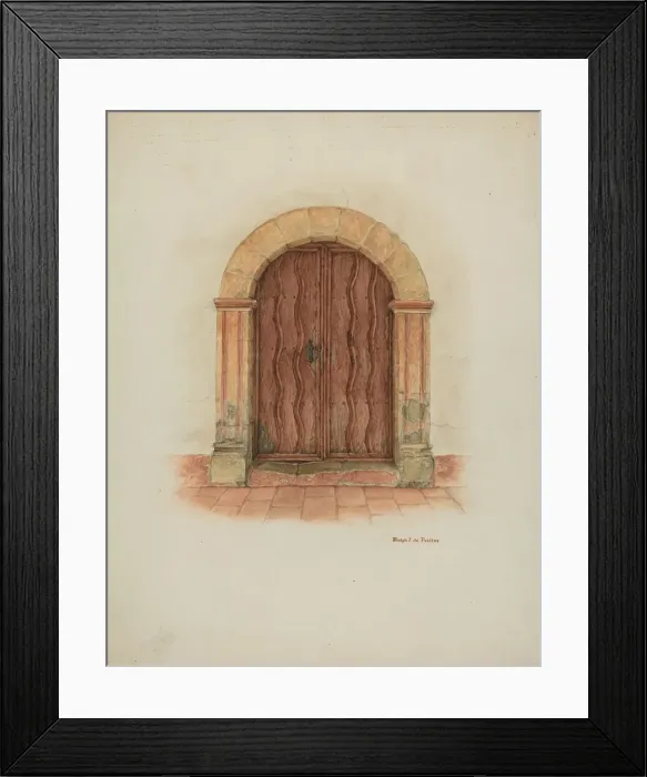 Framed Print : Doorway and Doors, 1938. Creator: R. J. De Freitas Framed Print : Doorway and Doors, 1938. Creator: R. J. De Freitas