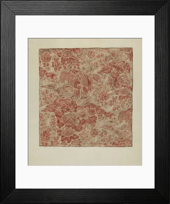 Framed Print : Printed Textile, c. 1939. Creator: Sylvia DeZon Framed Print : Printed Textile, c. 1939. Creator: Sylvia DeZon