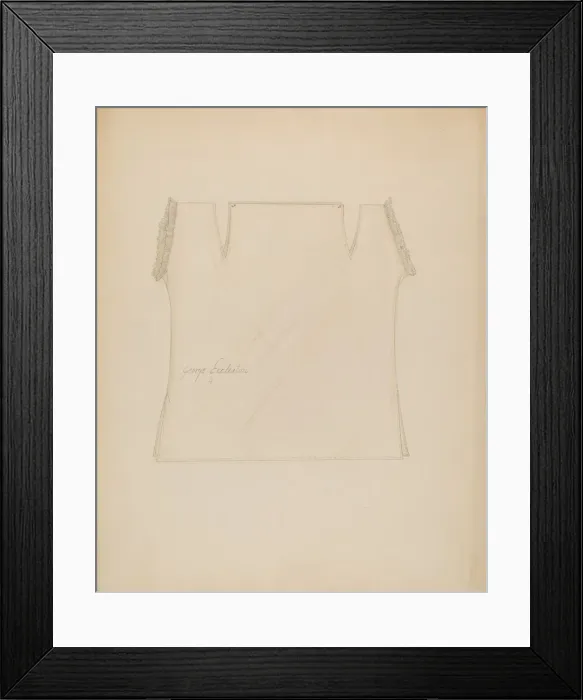 Framed Print : Babys Shirt, c. 1936. Creator: Sylvia DeZon Framed Print : Babys Shirt, c. 1936. Creator: Sylvia DeZon