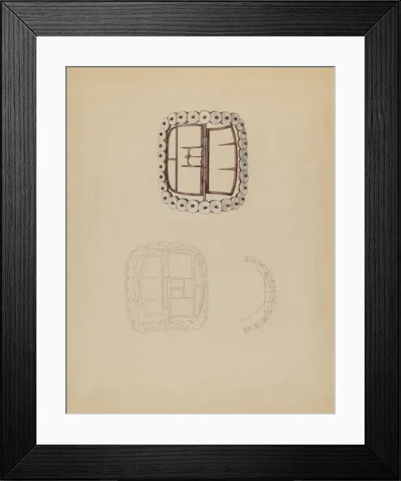 Framed Print : Shoe Buckle, c. 1937. Creator: Sylvia DeZon Framed Print : Shoe Buckle, c. 1937. Creator: Sylvia DeZon