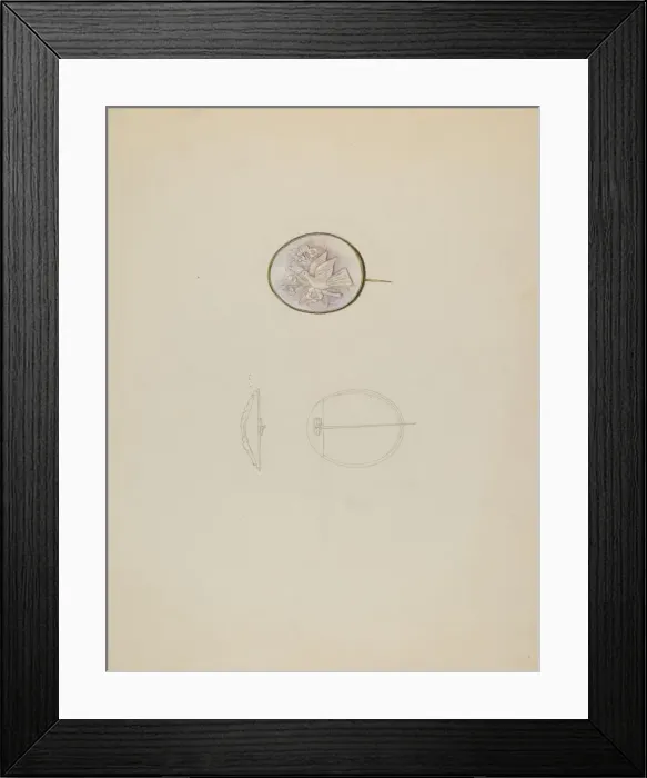 Framed Print : Brooch, c. 1937. Creator: Sylvia DeZon Framed Print : Brooch, c. 1937. Creator: Sylvia DeZon