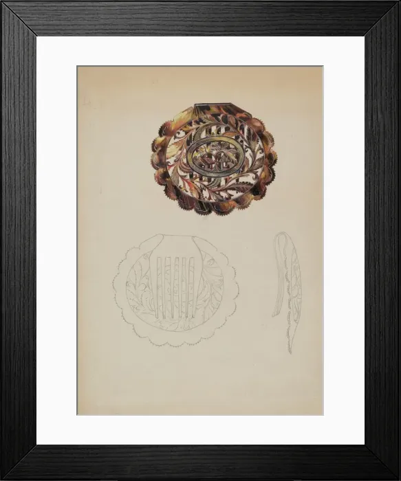Framed Print : Comb, c. 1936. Creator: Sylvia DeZon Framed Print : Comb, c. 1936. Creator: Sylvia DeZon