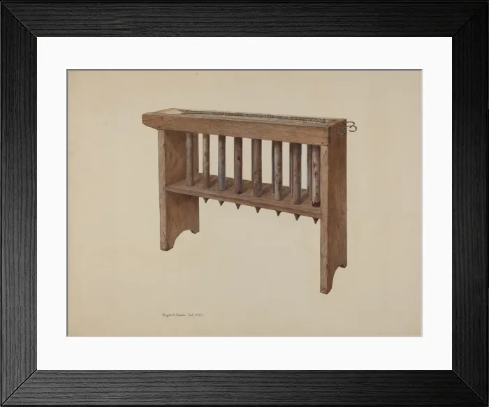 Framed Print : Candle Mold, c. 1940. Creator: Roger Deats Framed Print : Candle Mold, c. 1940. Creator: Roger Deats