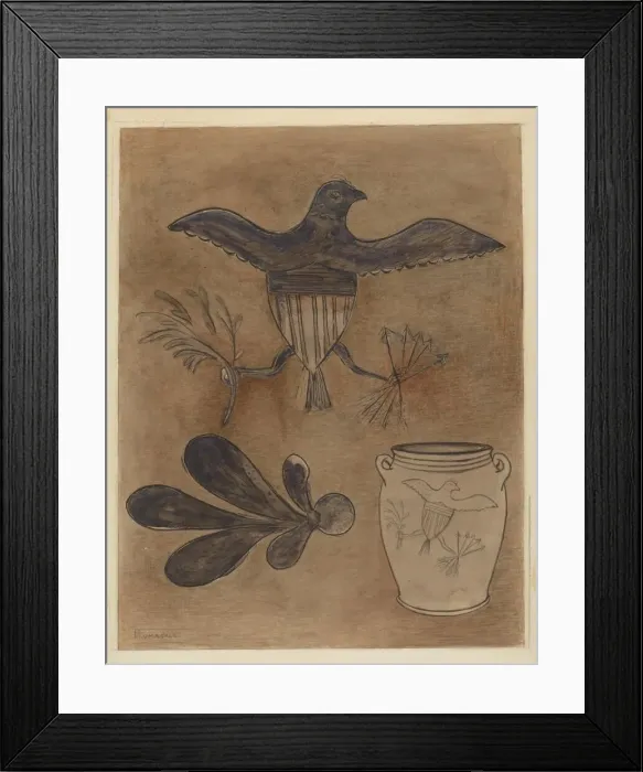 Framed Print : Stoneware Crock, 1935 / 1942. Creator: Yolande Delasser Framed Print : Stoneware Crock, 1935 / 1942. Creator: Yolande Delasser