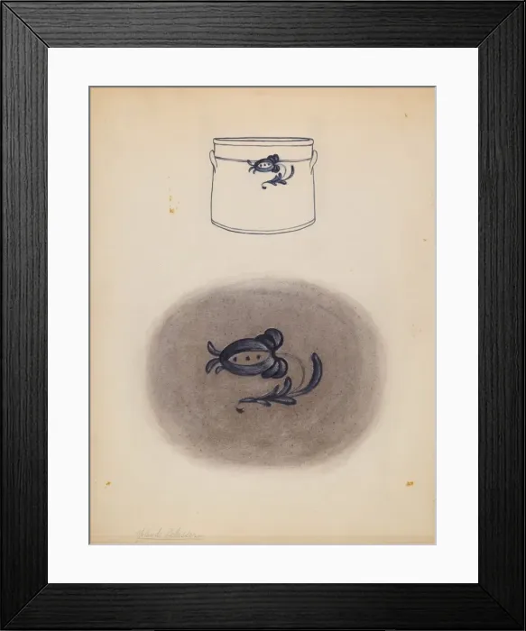 Framed Print : Crock, probably 1937 / 1938. Creator: Yolande Delasser Framed Print : Crock, probably 1937 / 1938. Creator: Yolande Delasser