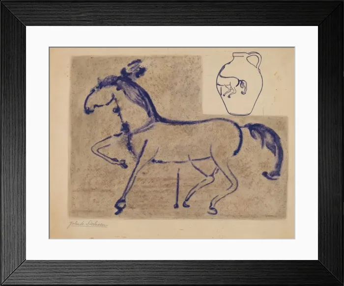 Framed Print : Jug, c. 1937. Creator: Yolande Delasser Framed Print : Jug, c. 1937. Creator: Yolande Delasser