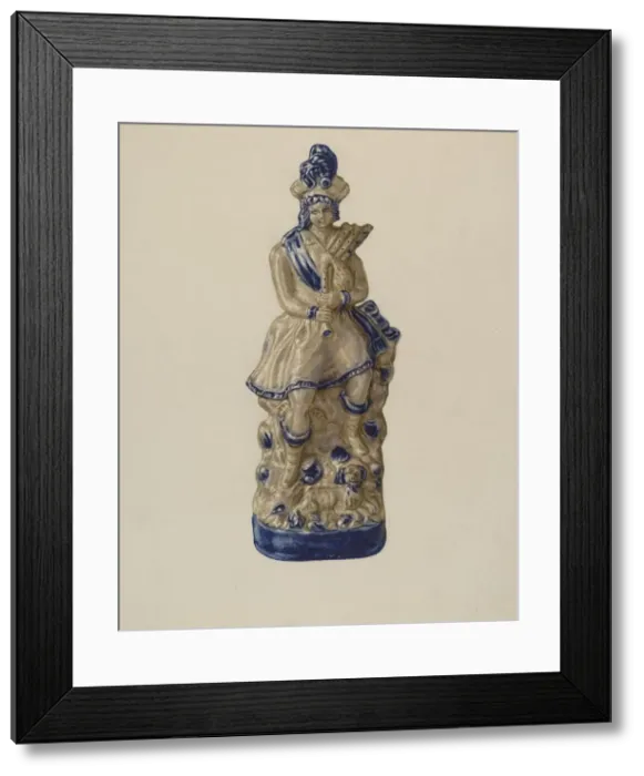 Framed Print : Statuette, c. 1939. Creator: Yolande Delasser Framed Print : Statuette, c. 1939. Creator: Yolande Delasser