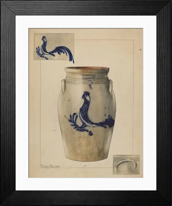 Framed Print : Jar, 1935 / 1942. Creator: Yolande Delasser Framed Print : Jar, 1935 / 1942. Creator: Yolande Delasser