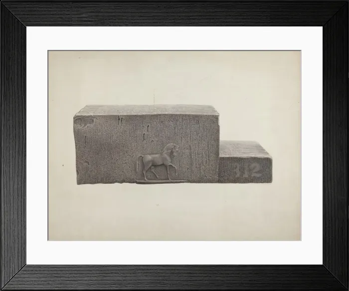 Framed Print : Stepping Stone, c. 1940. Creator: Edward DiGennero Framed Print : Stepping Stone, c. 1940. Creator: Edward DiGennero