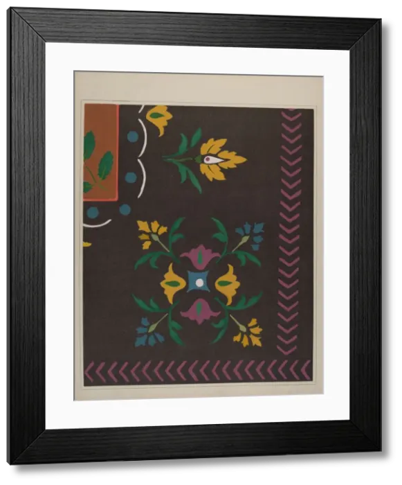 Framed Print : Stencilled Floor, c. 1938. Creator: Edward DiGennero Framed Print : Stencilled Floor, c. 1938. Creator: Edward DiGennero