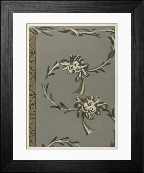 Framed Print : Free Hand Decorated Wall, 1935  /  1942. Creator: Edward DiGennero