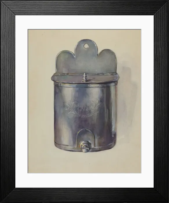 Framed Print : Pewter Ewer, c. 1936. Creator: John Dixon Framed Print : Pewter Ewer, c. 1936. Creator: John Dixon